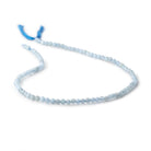 3mm Milky Aquamarine Micro Faceted Round Beads 12.25 inch 94 pieces - Beadsofcambay.com