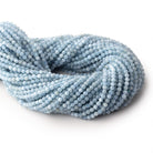 3mm Milky Aquamarine Micro Faceted Round Beads 12.25 inch 94 pieces - Beadsofcambay.com