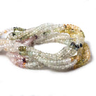 3mm Multi Color Fancy Sapphire Faceted Rondelle Beads 14.5 inch 180 pieces - Beadsofcambay.com