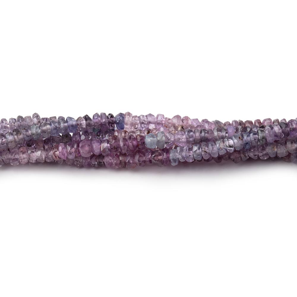 3mm Multi Color Spinel Faceted Rondelle Beads 16.25 inch 325 pieces - Beadsofcambay.com