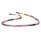 3mm Multi Color Tourmaline micro faceted disc rondelle beads 12.5 inch 155 pieces AAA - Beadsofcambay.com