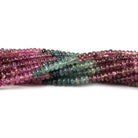 3mm Multi Color Tourmaline plain rondelle beads 13.5 inch 200 pieces AA - Beadsofcambay.com