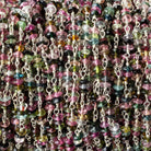 3mm Multi Color Tourmaline Rondelle Trio Silver .925 Chain by the foot 90 beads per - Beadsofcambay.com