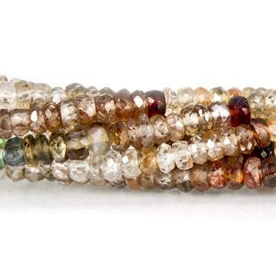 3mm Multi-gemstone Beads Faceted Rondelle 16 inch 247 pcs - Beadsofcambay.com