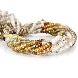3mm Multi-gemstone Beads Faceted Rondelle 16 inch 247 pcs - Beadsofcambay.com