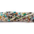 3mm Multi Gemstone Faceted Rondelle Beads 13 inch 145 pieces - Beadsofcambay.com