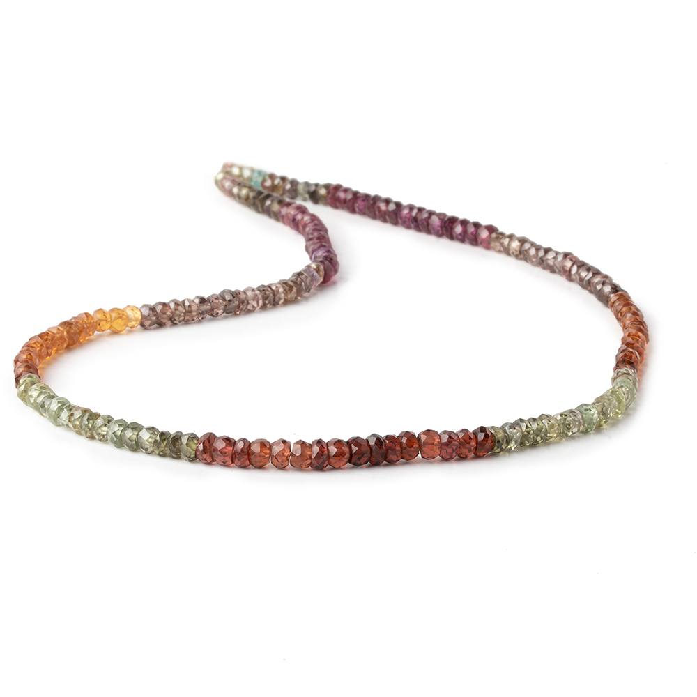 3mm Multi Gemstone Faceted Rondelle Beads 13 inch 150 pieces - Beadsofcambay.com