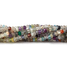 3mm Multi Gemstone Faceted Rondelle Beads 13 inches 72 pieces - Beadsofcambay.com