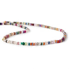 3mm Multi Gemstone Faceted Rondelle Beads 13.5 inch 158 pcs - Beadsofcambay.com