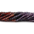 3mm Multi Gemstone Plain Rondelle Beads 13.5 inch 160 pieces - Beadsofcambay.com