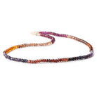 3mm Multi Gemstone Plain Rondelle Beads 13.5 inch 160 pieces - Beadsofcambay.com