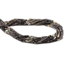 3mm Multi Grey Cream Sapphire Micro Faceted rondelle beads 13 inch 160 pcs - Beadsofcambay.com