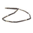 3mm Multi Grey Cream Sapphire Micro Faceted rondelle beads 13 inch 160 pcs - Beadsofcambay.com