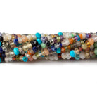 3mm MultiGemstone Faceted Rondelle Beads 13 inch 155 pieces - Beadsofcambay.com
