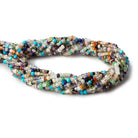 3mm MultiGemstone Faceted Rondelle Beads 13 inch 155 pieces - Beadsofcambay.com