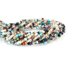 3mm MultiGemstone Faceted Rondelle Beads 13 inch 155 pieces - Beadsofcambay.com