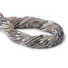 3mm Mystic Labradorite & Moonstone Micro Faceted Rondelles 12.5 inch 136 beads - Beadsofcambay.com
