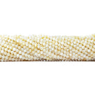 3mm Natural Cream Mother of Pearl microfaceted round beads 13 inch 100 pieces - Beadsofcambay.com