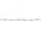 3mm Off White Baroque Freshwater Pearl .925 Silver Chain by the foot - Beadsofcambay.com