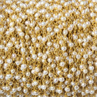 3mm Off White Baroque Freshwater Pearl Vermeil Chain by the foot - Beadsofcambay.com
