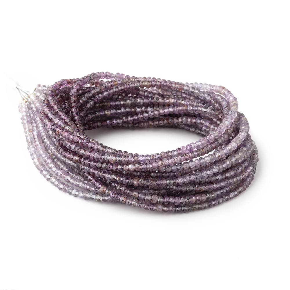 3mm Ombré Lavender Sapphire Faceted Rondelles 16 inch 293 Beads - Beadsofcambay.com