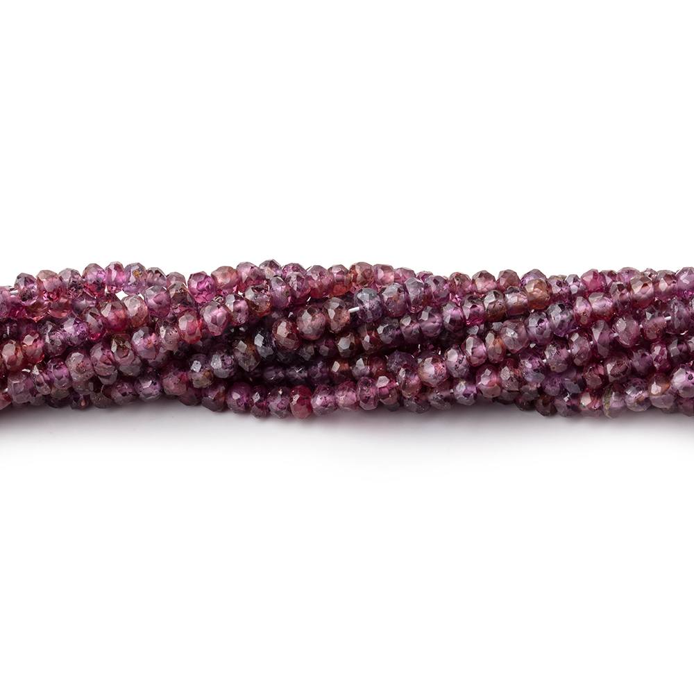 3mm Ombré Plum Sapphire Faceted Rondelle Beads 16 inch 296 pieces