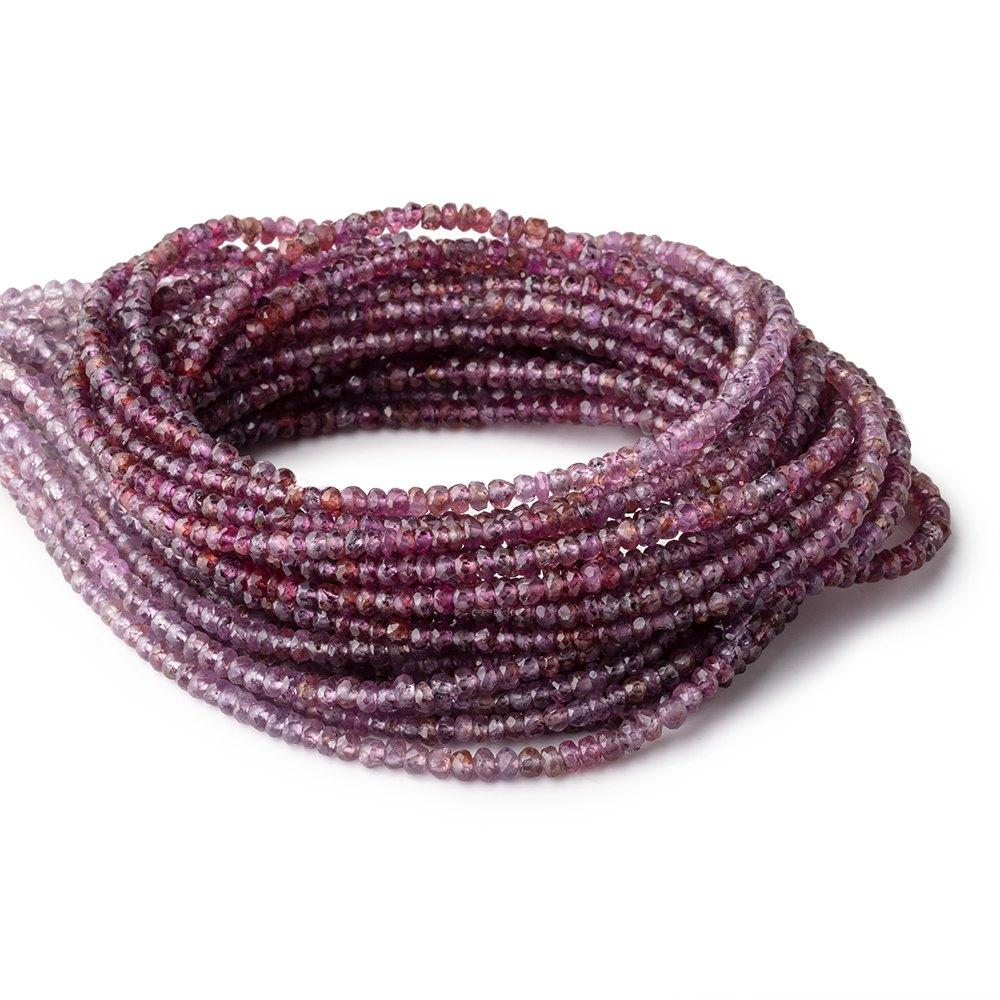 3mm Ombré Plum Sapphire Faceted Rondelle Beads 16 inch 296 pieces view 1