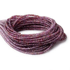 3mm Ombré Plum Sapphire Faceted Rondelle Beads 16 inch 296 pieces view 1