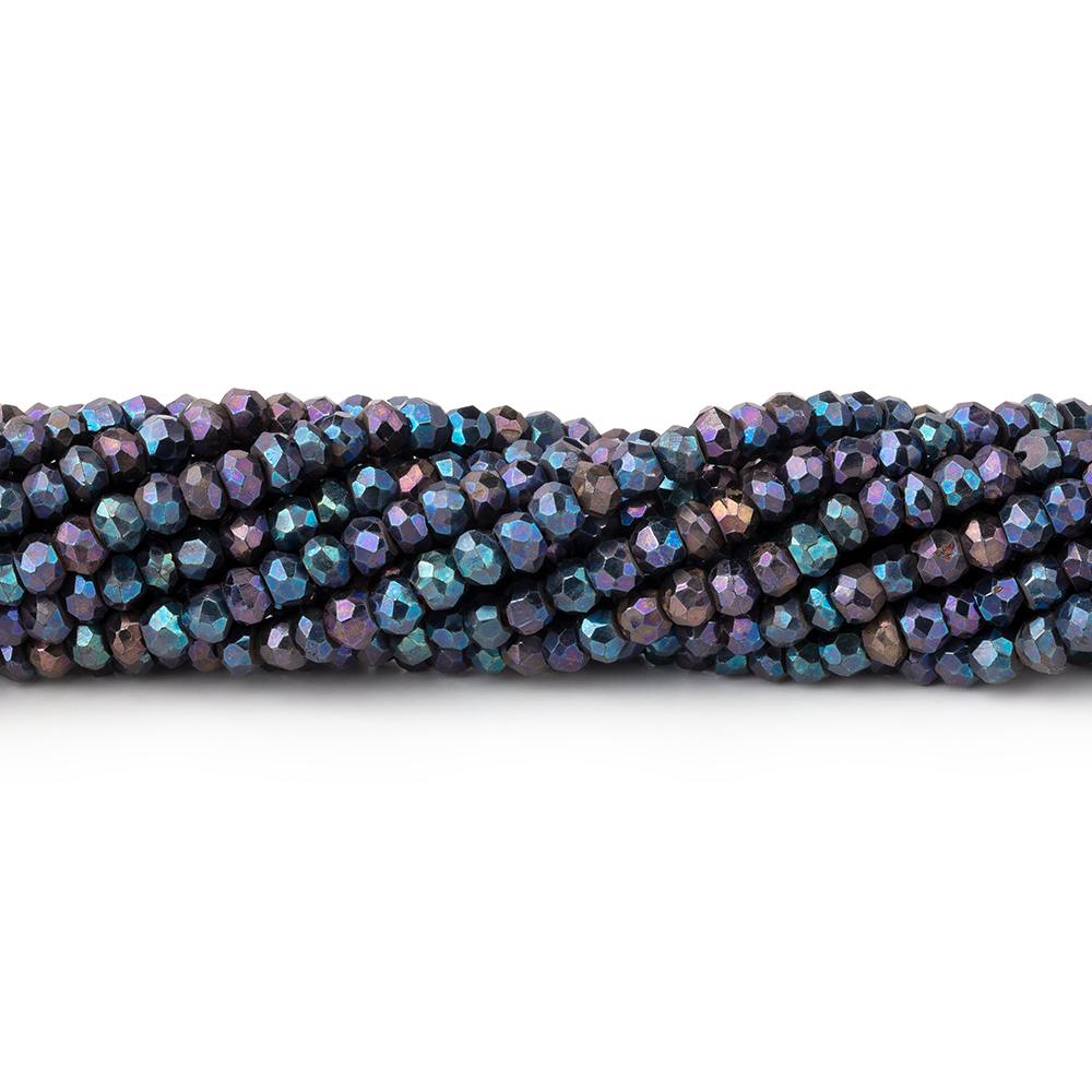 3mm Peacock Mystic Spinel Faceted Rondelle Beads 13 inch 150 pieces
