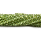 3mm Peridot micro faceted disc rondelle beads 12.5 inch 155 pieces AAA - Beadsofcambay.com