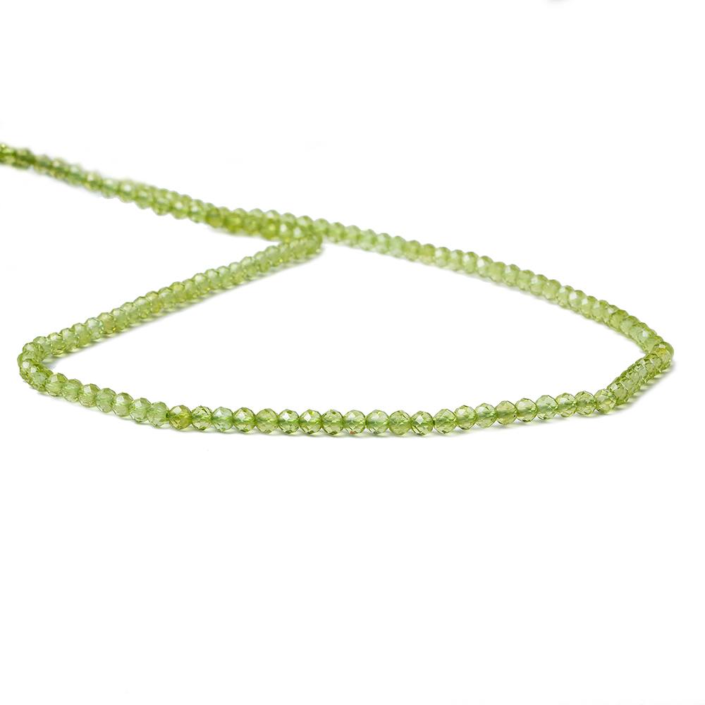 3mm Peridot Micro-faceted Rondelles 12.5 inches 132 beads - Beadsofcambay.com