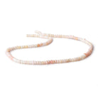 3mm Pink Peruvian Opal Faceted Rondelle Beads 13 inch 155 pieces - Beadsofcambay.com