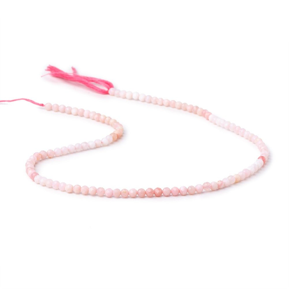 3mm Pink Peruvian Opal Micro Faceted Round Beads 12.5 inch 108 pieces - Beadsofcambay.com