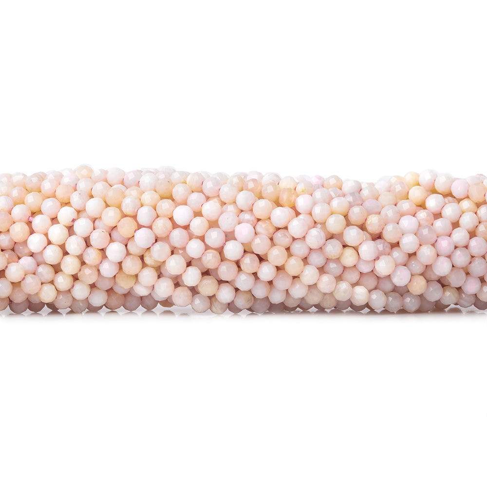 3mm Pink Peruvian Opal microfaceted rondelle beads 13 inch 115 pieces - Beadsofcambay.com