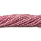 2.5mm Pink Sapphire Micro Faceted Rondelle Beads 13 inch 181 pieces AA - Beadsofcambay.com