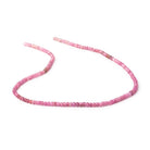 3mm Pink Tourmaline Micro Faceted Rondelle Beads 13 inch 120 pieces - Beadsofcambay.com
