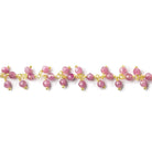 3mm Pink Tourmaline micro-faceted round Gold Dangling Chain by the foot - Beadsofcambay.com