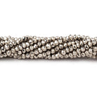 3mm Platinum Silver plated Pyrite Faceted Rondelle Beads 13 inch 128 pieces - Beadsofcambay.com