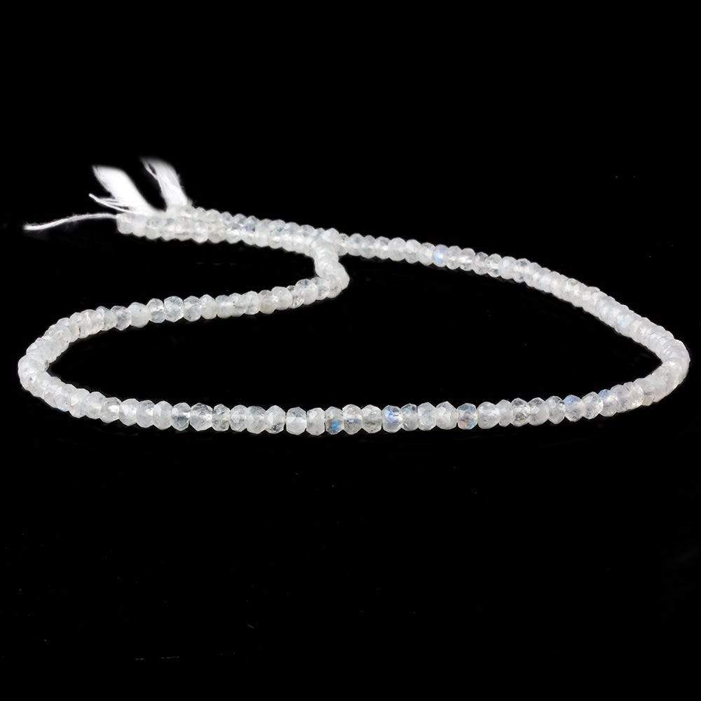 3mm Rainbow Moonstone faceted rondelle beads 13 inch 115 pieces - Beadsofcambay.com