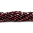 3mm Red Garnet micro faceted disc rondelle beads 12.5 inch 155 pieces AAA - Beadsofcambay.com