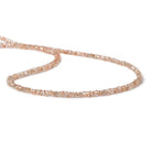 3mm Rose' Champagne Zircon Faceted Rondelle Beads 14 inch 200 pieces - Beadsofcambay.com