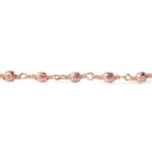 3mm Rose Gold plated Brushed Cube Rose Gold plated Chain by the foot - Beadsofcambay.com