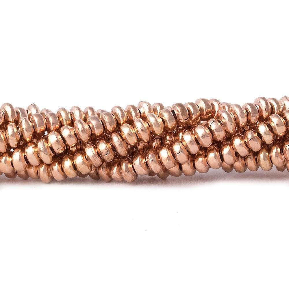3mm Rose Gold Plated Copper Shiny Disc 8 inch 125 pcs - Beadsofcambay.com