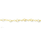 3mm Rutilated Quartz Gold Chain by the foot - Beadsofcambay.com