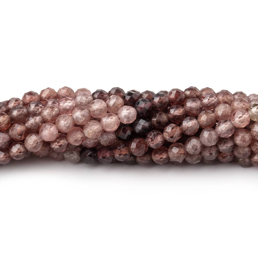 3mm Shaded Brown Spinel Micro Faceted Round Beads 12.5 inch 96 pieces AA