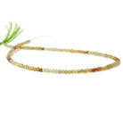 3mm Shaded Grossular Garnet micro faceted rondelles 12.5 inch 130 beads - Beadsofcambay.com