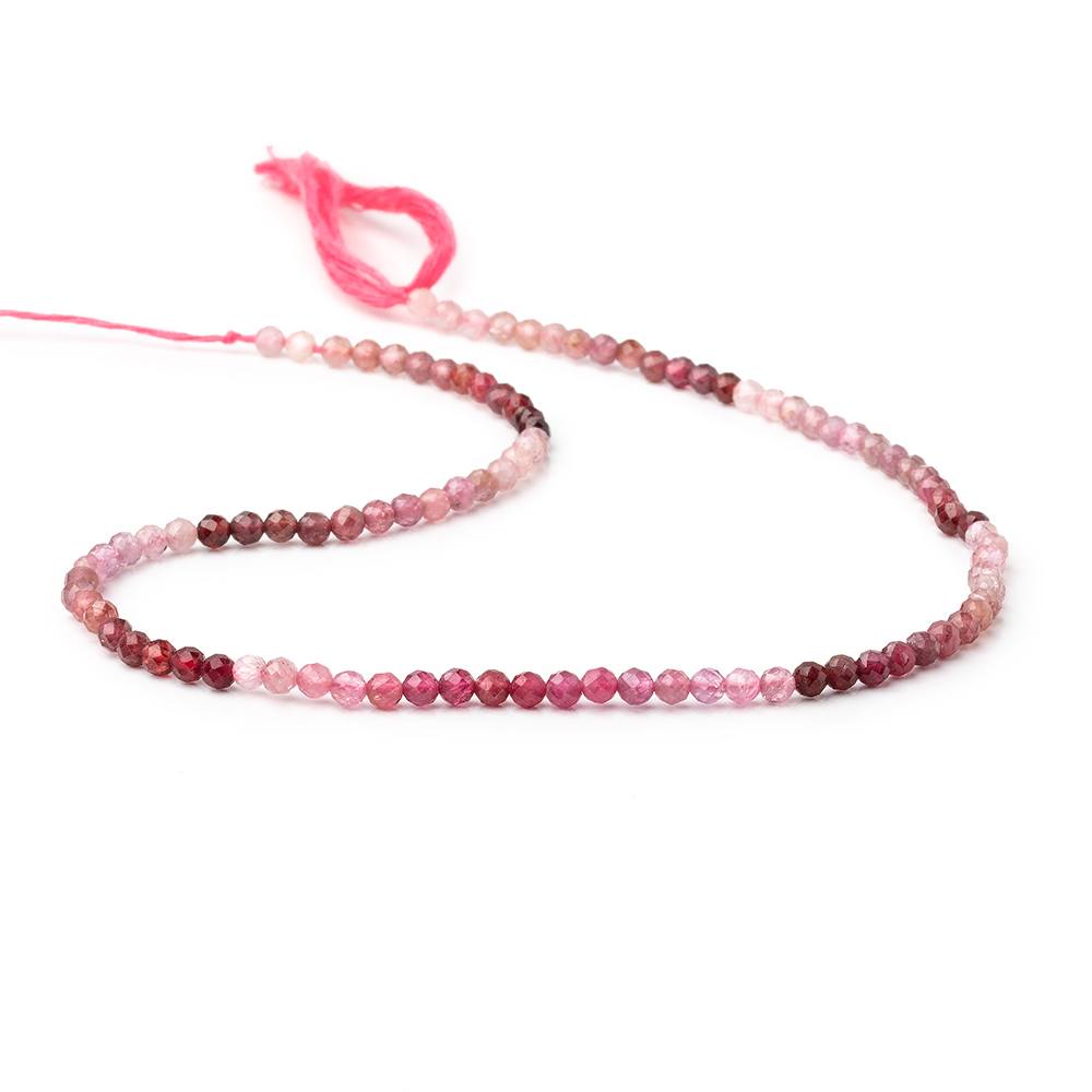 3mm Shaded Magenta Spinel Micro Faceted Round Beads 12.5 inch 96 pieces AA - Beadsofcambay.com