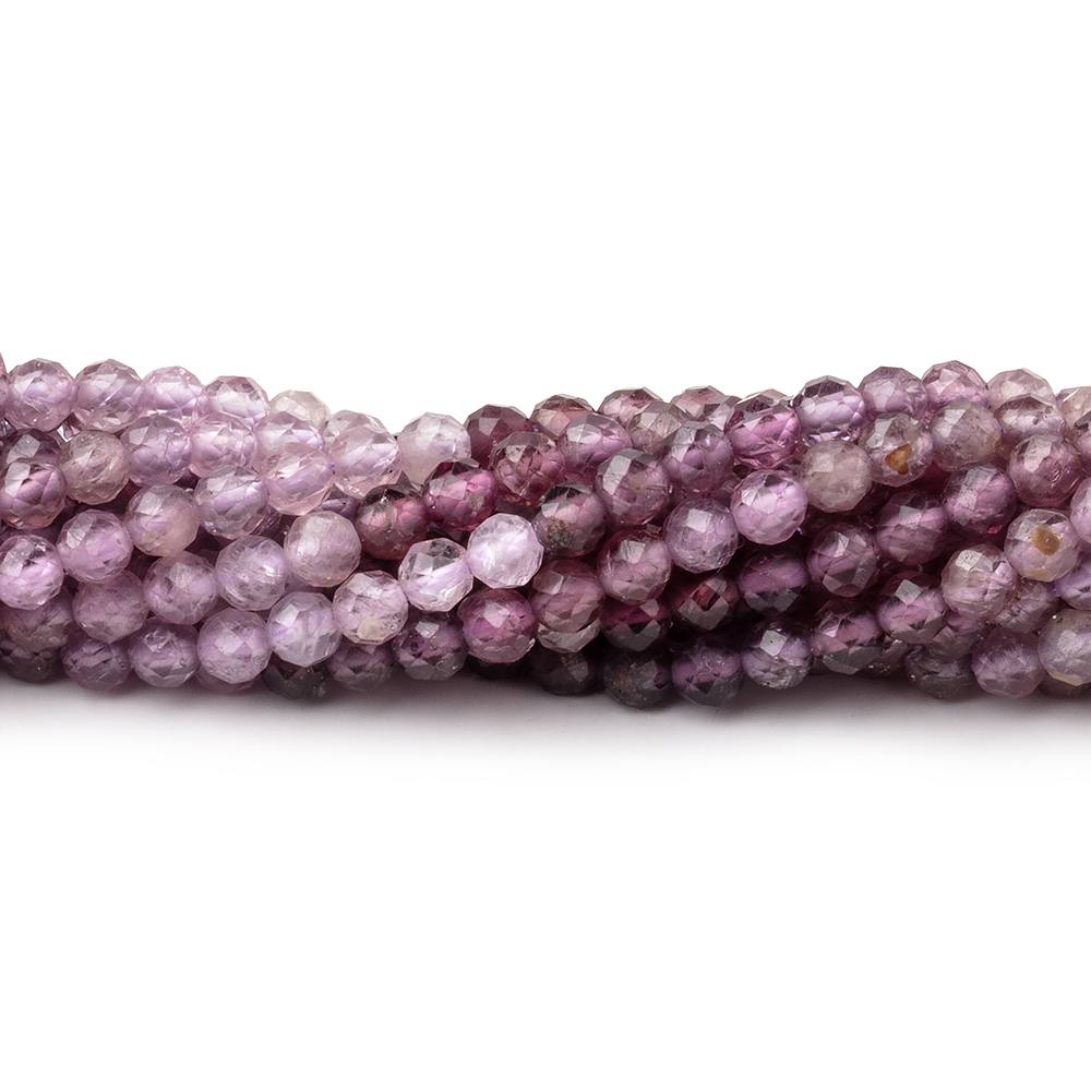 Beadsofcambay 3mm Shaded Purple Spinel Micro Faceted Round Beads 12.5 inch 96 pieces AA