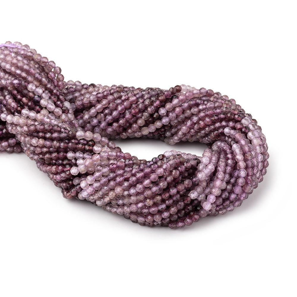 3mm Shaded Purple Spinel Micro Faceted Round Beads 12.5 inch 96 pieces AA - Beadsofcambay.com