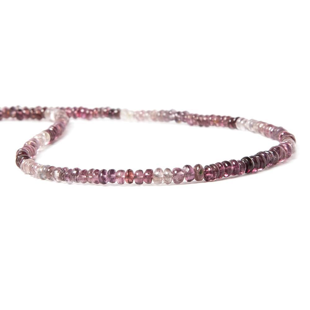 3mm Shaded Purple Spinel Plain Rondelle Beads 16 inch 130 pieces - Beadsofcambay.com